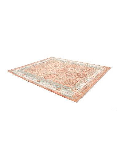 Rug Killim 246x292 Coral And Turquoise