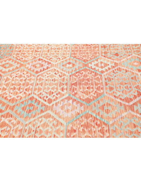 Rug Killim 246x292 Coral And Turquoise