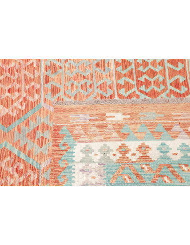 Rug Killim 246x292 Coral And Turquoise