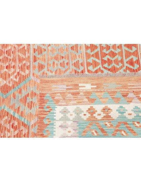 Rug Killim 246x292 Coral And Turquoise