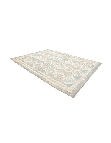 Rug Killim 260x340 Sky Blue Cream