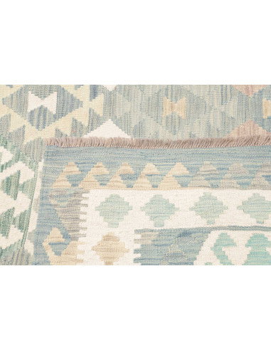 Rug Killim 260x340 Sky Blue Cream