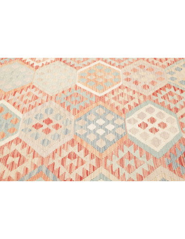 Rug Killim 240x348 Soft Blue Terracotta