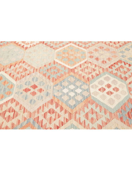 Rug Killim 240x348 Soft Blue Terracotta
