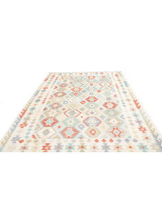 Tappeto Kilim Afghanistan 201x297 Crema Azzurro 2