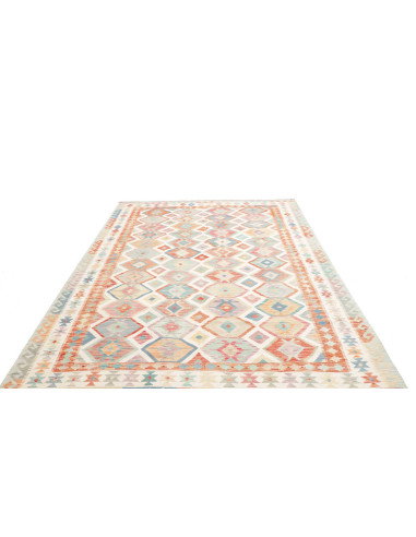 Tappeto Kilim Afghanistan 199x298 Crema Blu Cie
