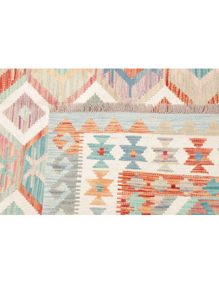 Rug Kilim Afghanistan 199x298 Cream Sky Blue