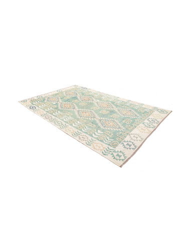 Rug Kilim Afghanistan 194x294 Aqua Green Blue