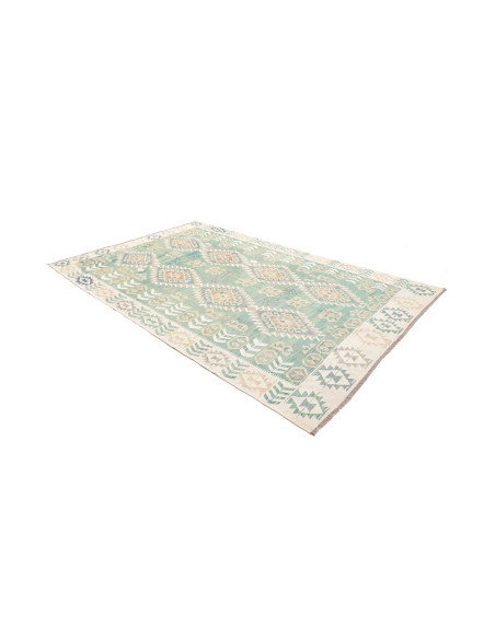 Rug Kilim Afghanistan 194x294 Aqua Green Blue