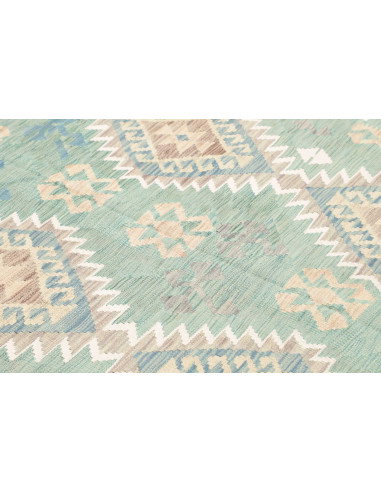 Tappeto Kilim Afghanistan 194x294 Verde Acqua B