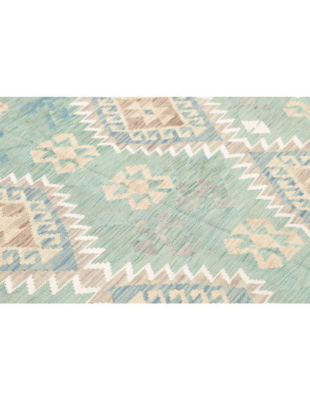 Tappeto Kilim Afghanistan 194x294 Verde Acqua B