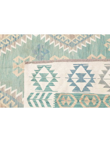 Tappeto Kilim Afghanistan 194x294 Verde Acqua B