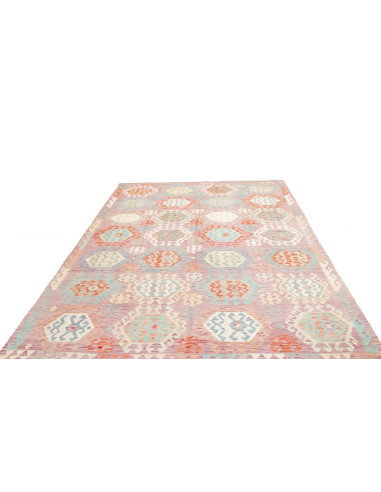 Tappeto Kilim Afghanistan 210x297 Lilla Azzurro