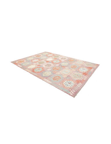 Tappeto Kilim Afghanistan 210x297 Lilla Azzurro