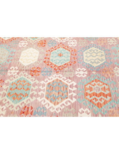Tappeto Kilim Afghanistan 210x297 Lilla Azzurro