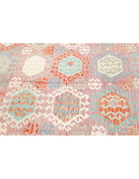 Tappeto Kilim Afghanistan 210x297 Lilla Azzurro
