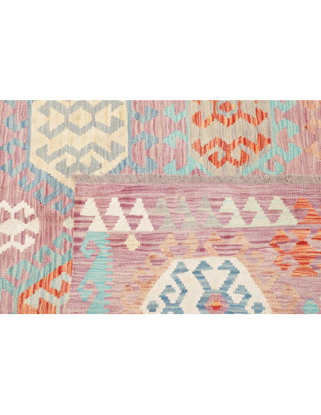 Tappeto Kilim Afghanistan 210x297 Lilla Azzurro
