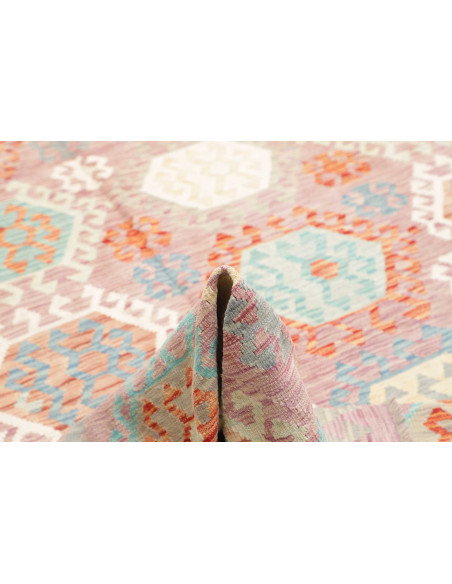 Tappeto Kilim Afghanistan 210x297 Lilla Azzurro