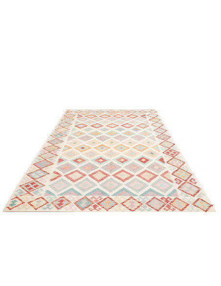 Rug Kilim Afghanistan 202x293 Beige Light Blue