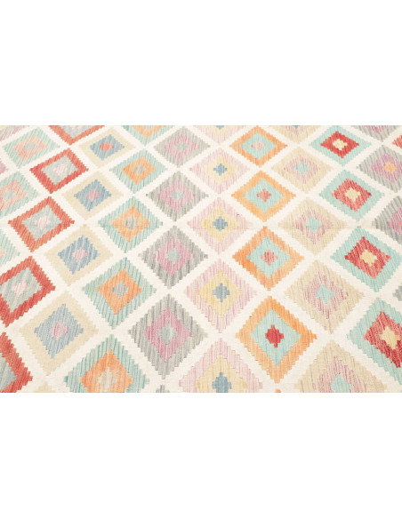 Tappeto Kilim Afghanistan 202x293 Beige Azzurro