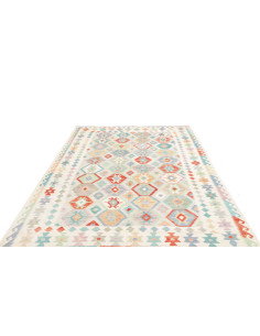 Rug Kilim Afghanistan 200x298 Cream Aquamarine 2