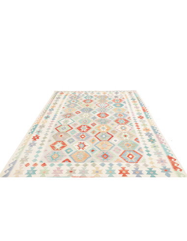 Rug Kilim Afghanistan 200x298 Cream Aquamarine