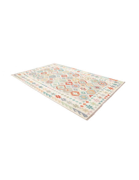 Rug Kilim Afghanistan 200x298 Cream Aquamarine