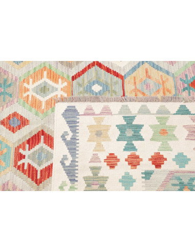 Rug Kilim Afghanistan 200x298 Cream Aquamarine