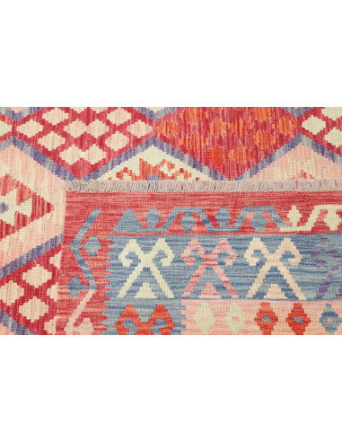 Tappeto Kilim Afghanistan 207x306 Rosso Corallo
