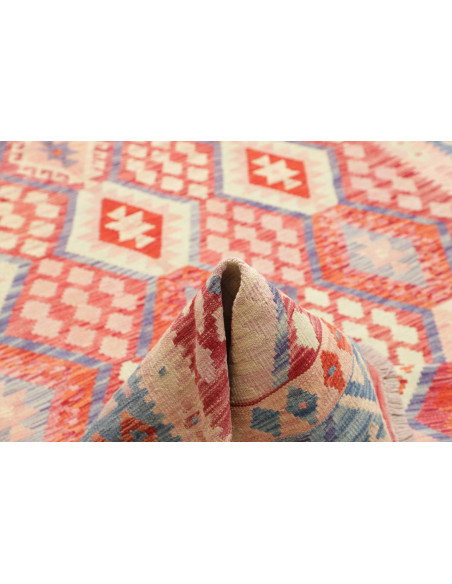 Tappeto Kilim Afghanistan 207x306 Rosso Corallo