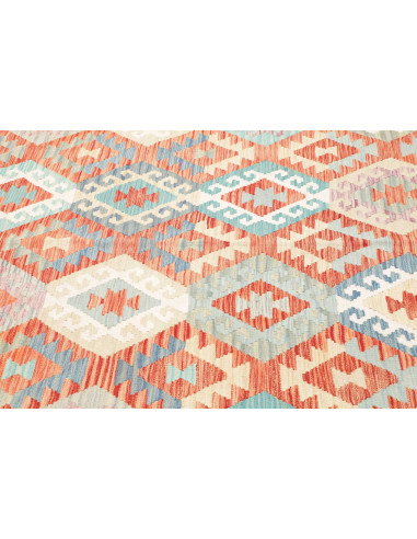 Tappeto Kilim Afghanistan 203x302 Corallo Acqua