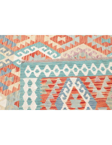 Rug Kilim Afghanistan 203x302 Coral Aqua