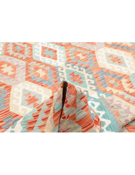 Rug Kilim Afghanistan 203x302 Coral Aqua