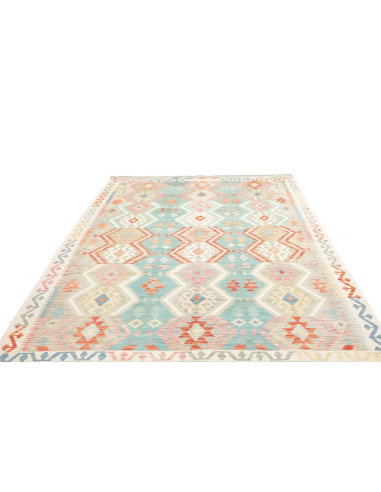 Rug Kilim Afghanistan 204x298 Light Turquoise P