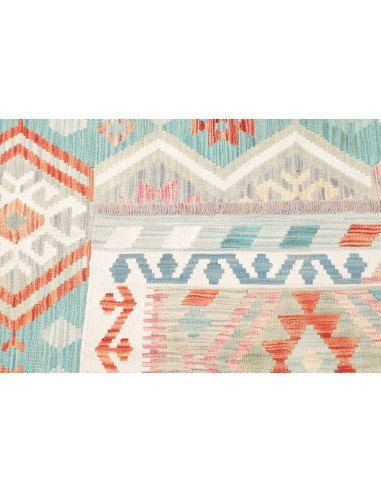 Tappeto Kilim Afghanistan 204x298 Turchese Chia