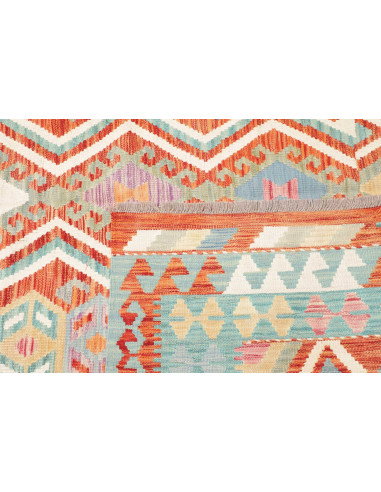 Rug Kilim Afghanistan 204x296 Terracotta Aqua