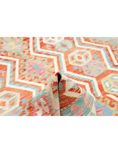 Rug Kilim Afghanistan 204x296 Terracotta Aqua