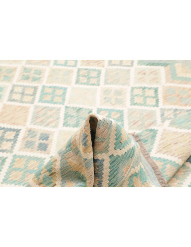 Rug Kilim Afghanistan 204x302 Aqua Blue Beige