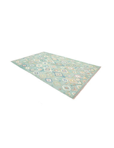Tappeto Kilim Afghanistan 195x299 Turchese Azzu