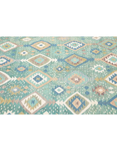 Tappeto Kilim Afghanistan 195x299 Turchese Azzu