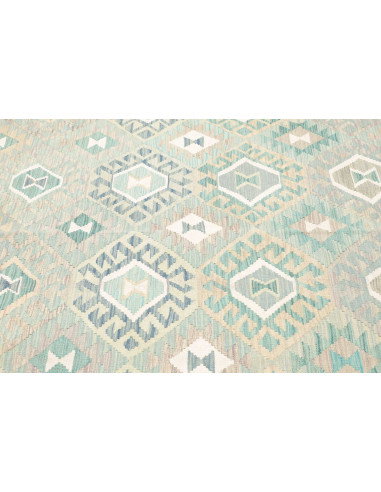 Tappeto Kilim Afghanistan 201x298 Acqua Marina