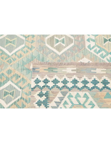 Tappeto Kilim Afghanistan 201x298 Acqua Marina