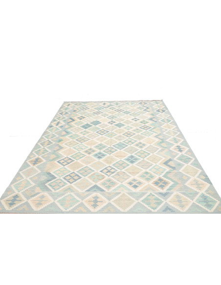 Rug Kilim Afghanistan 200x297 Sky Blue Light Bl