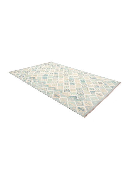 Rug Kilim Afghanistan 200x297 Sky Blue Light Bl