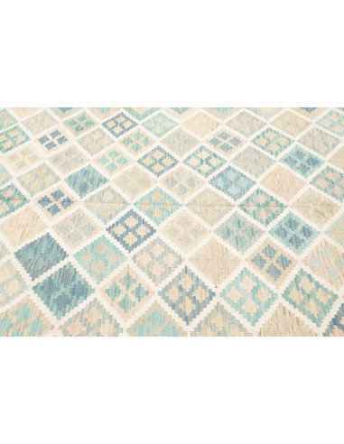 Tappeto Kilim Afghanistan 200x297 Blu Cielo Azz