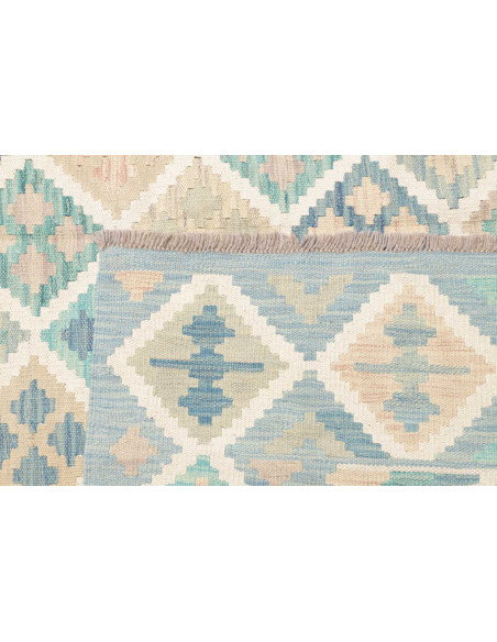 Tappeto Kilim Afghanistan 200x297 Blu Cielo Azz