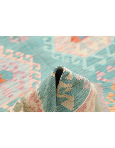 Rug Kilim Afghanistan 203x297 Turquoise Coral