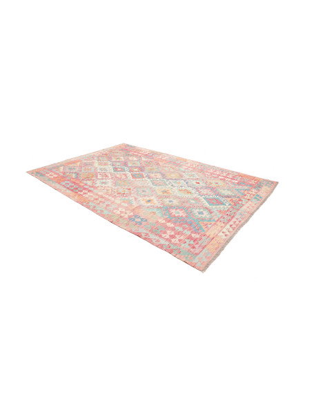 Tappeto Kilim Afghanistan 200x294 Rosa Corallo