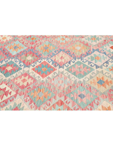 Rug Kilim Afghanistan 200x294 Coral Pink Light