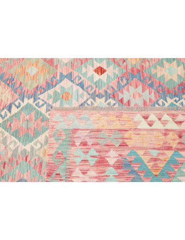 Tappeto Kilim Afghanistan 200x294 Rosa Corallo